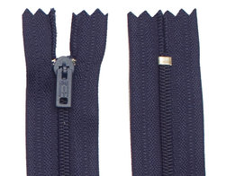 Niet-deelbare rits 3 mm donker blauw