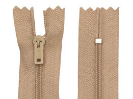 Niet-deelbare rits 3 mm beige/zand