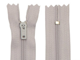 Niet-deelbare rits 3 mm licht grijs