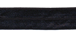 Diep donker blauw elastisch biaisband