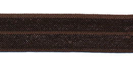 Donker bruin elastisch biaisband