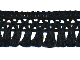 Zwart franje kwastjes