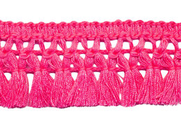 Knal roze franje kwastjes