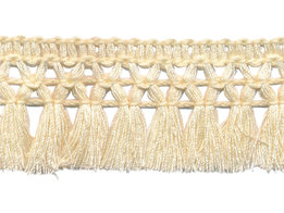 Crème franje kwastjes