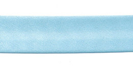 Licht blauw satijn biaisband