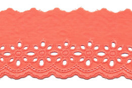 75 mm Perzik katoen broderie