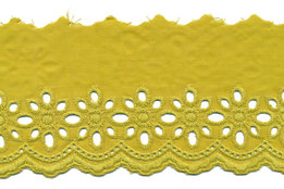 75 mm Moeras groen katoen broderie