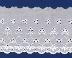 100 mm Wit katoen broderie