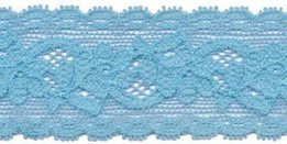 Licht blauw kant 30 mm elastisch