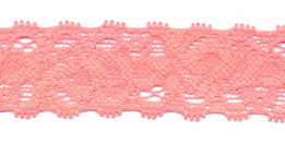 Zalm roze kant 22 mm elastisch