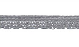 Grijs kant 12 mm elastisch