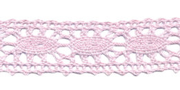 Licht roze kant 25 mm