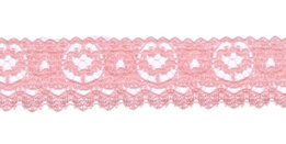 Oud roze kant 17 mm