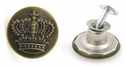 Brons kroon 17 mm jeans inslagknoop