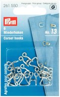 Korsethaken Prym Nr.13 zilver