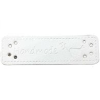 Etiket leatherlook handmade