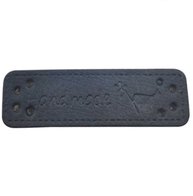 Etiket leatherlook handmade