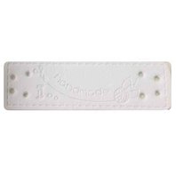 Etiket leatherlook handmade