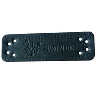 Etiket leatherlook handmade