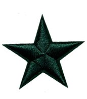 Ster 4,5cm donker groen