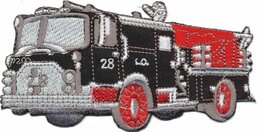 Brandweerauto zwart 12cm