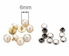 6 mm Sierniet Parel goud