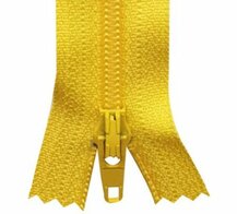 Geel broekrits YKK
