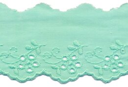 50 mm Mintgroen broderie