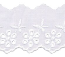 50 mm wit broderie