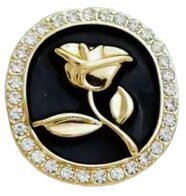25 mm goud roos strass