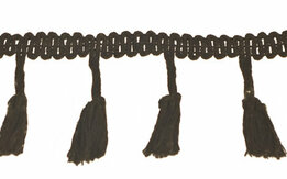 Zwart franje kwastjes
